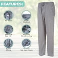 thumbnail image 2 of 3 Pack: Daresay Comfy Men's Lounge Pants - Pajamas pants for men With Pockets and Adjustable Waistband - Up to 3XL, 2 of 4