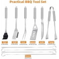 thumbnail image 6 of 11Pcs Stainless Steel BBQ Grilling Accessories Set, Dad Gifts for Fathers Day Grilling Gifts,Portable Practical Grill Tools Utensils Kit with Storage Bag for Outdoor Grill Camping Backyard, 6 of 7