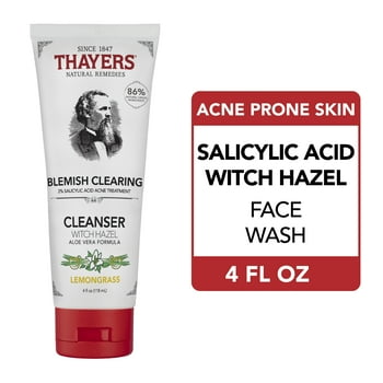 Thayers Blemish Clearing Salicylic  and Witch Hazel Face Wash, 4 fl oz