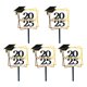 thumbnail image 1 of 5 Piece Set of Black and Gold Glitter 2025 Graduation Hat Paper Cupcake Decorations for The Class of 2025 Graduation Hat Acrylic Cake Card Selection for The Class of 2025 Graduatio, 1 of 7