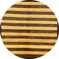 thumbnail image 1 of Ahgly Company Tapis d'Intérieur Ronds Abstraits Rouge Brun Style Oriental, 6 Pieds Rond, 1 of 6