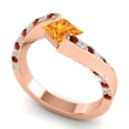 thumbnail image 2 of 1.20 Carat Natural Diamond Citrine & Garnet Gemstone Elegant Bridal Ring for Ladies Solid 18K Rose Gold Size 10.5 by Diamond-Capitals, 2 of 8