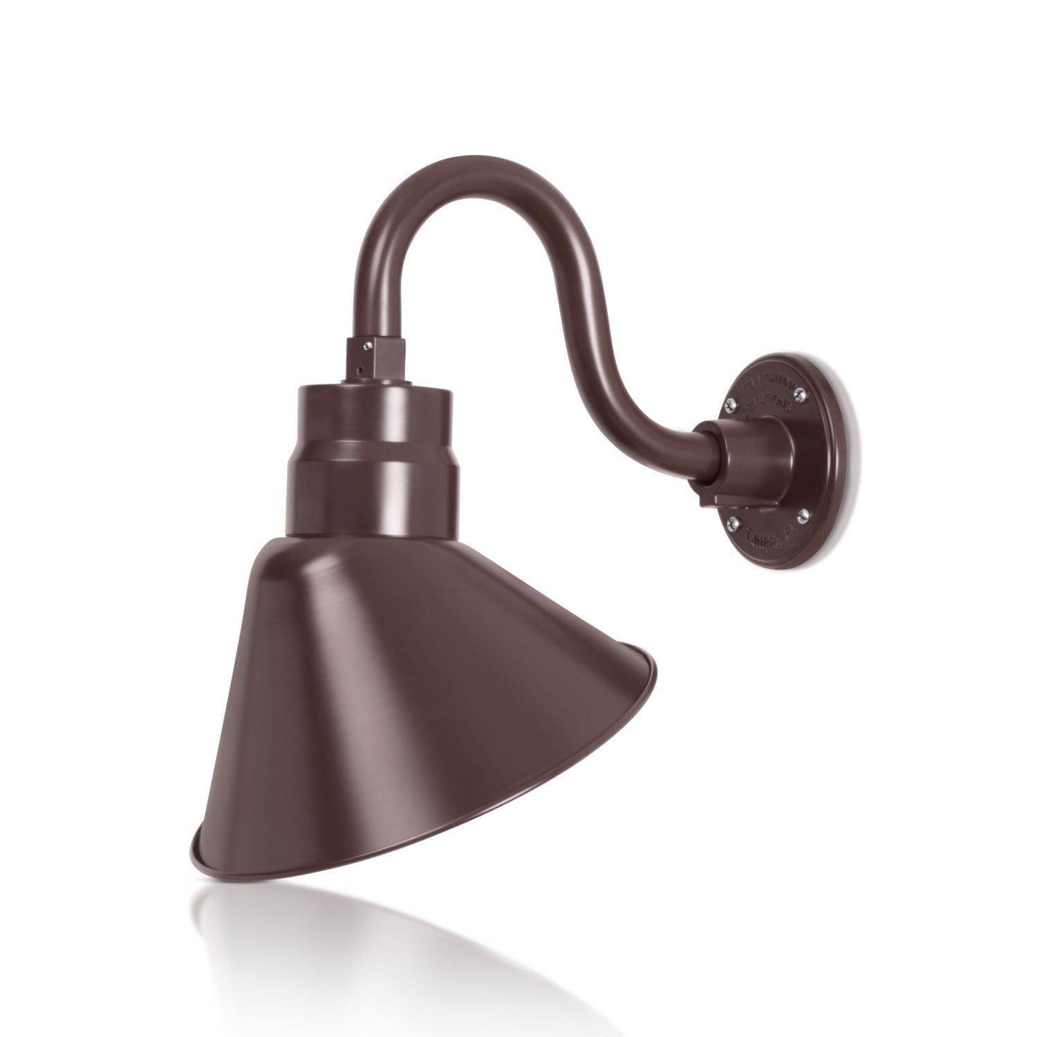 Architectural Bronze 10" Gooseneck Arm Wall Sconce