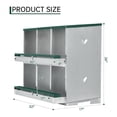 thumbnail image 2 of 2-tier metal chicken nesting box con 6 compartments grande vented holes green chicken coop para hens, 2 of 7