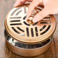 thumbnail image 2 of Mosquito Coil Disk Windproof Hollow Design Stable Stainless Steel Mosquito Repellent Box for Home, 2 of 5