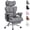 Gray, variant on CONCETTA Ergonomic Office Chair 400LBS for Big & Tall, Heavy Duty Desk Chair with Reclining Back, Footrest, Luxurious PU Leather, Black