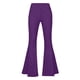 thumbnail image 5 of Amzcrzy Leggings Acampanados Mujer S-2XL - Yoga, Cintura Alta Sin Costura Delantera, Muy Elásticos Cómodos, Color Liso, Bolsillos Morado, 5 of 6
