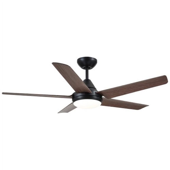 Saim 48 Inch LED Ceiling Fan Lighting with Remote Control, 5 Blades Modern Mount LED Lighting Fan for Home