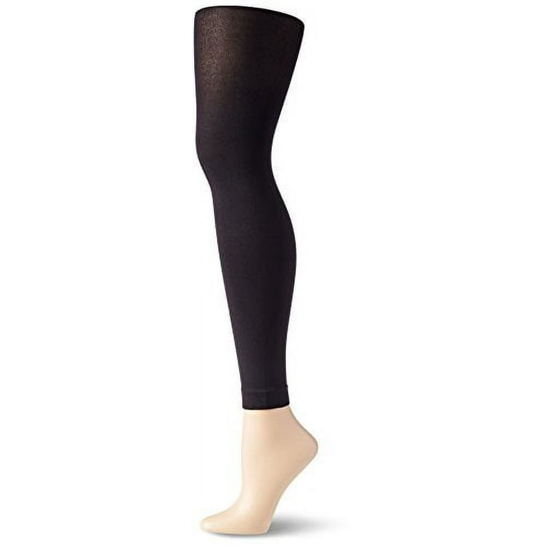 Womens Completely Opaque Control Top Footless Tights