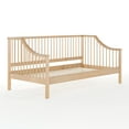 thumbnail image 4 of Martha Stewart Twin Size Solid Wood Platform Daybed with Wooden Spindles and Slatted Foundation with No Box Spring Required in Light Beech, 4 of 12
