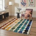 thumbnail image 3 of GENIMO 5'x7' Area Rug for Living Room, Machine Washable Non Slip Low Pile Rug for Bedroom Dining Room, Soft Minimalist, Muted Multicolor, 3 of 7