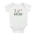 thumbnail image 2 of I Love Mom and I Love Dad Newborn Twins Bodysuit Baby Boys Girls Sister Brother (White, 3-6M), 2 of 5