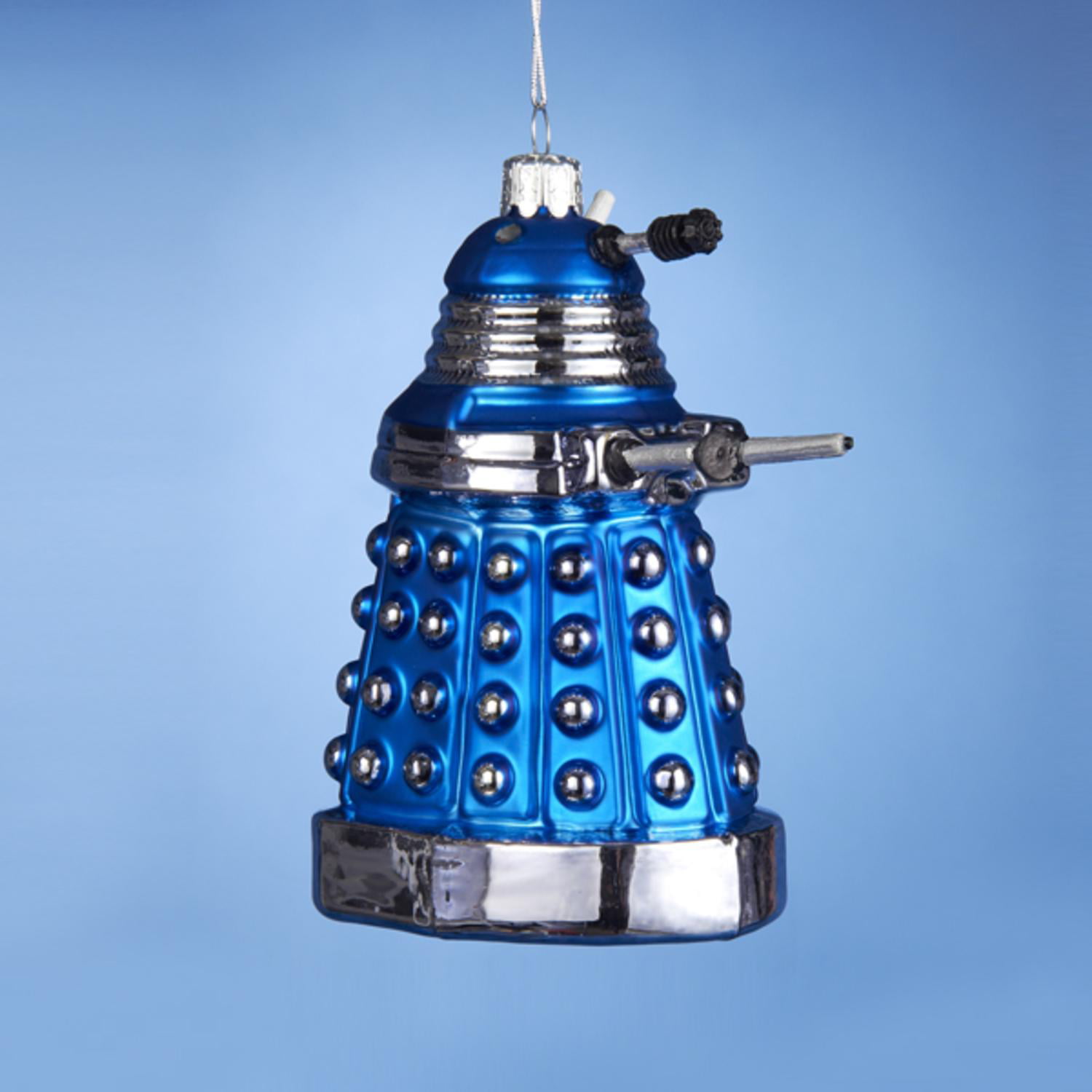 5" Glass X-Mas Ornament Blue Doctor Who Dalek 