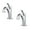 Chrome, variant on KRAUS Arlo Spot-Free all-Brite Stainless Steel Single Handle Basin Bathroom Faucet with Lift Rod Drain and Deck Plate (2-Pack)