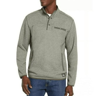 Eddie Bauer Men's Sweater Fleece Zip Pullover (Palm Heather, XL