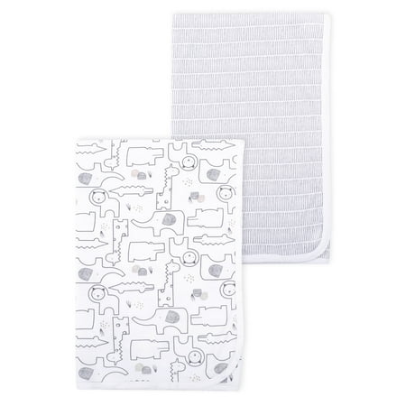 Little Star 100% Organic Cotton 2 Pack Baby Receiving Blanket