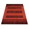 thumbnail image 3 of Rugsotic Carpets Hand Knotted Wool Area Rug 9'x12' Rust Contemporary Rectangle Indoor Rug for Living Room, Bedroom Antimicrobial L0C904, 3 of 5