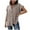 Coffee, variant on Moocorvic Women T Shirt Summer Solid Lapel V Neck Blouses Short Sleeve Button Down Tee Tops with Pocket Plus Size Loose Shirts