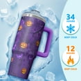 thumbnail image 4 of Spooky Halloween 30oz Tumbler with Handle and Straw Lid – Pumpkin Gift Travel Coffee Mug – Insulated Cup, 4 of 5