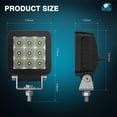 thumbnail image 2 of Luz LED Nilight Flood Beam de 3 pulgadas y 9 LED (2 unidades), 2 of 9