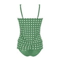 thumbnail image 5 of Xdegoge Tankini Sets for Women Scoop Neck Flowy Top Tummy Control Bottom Two Piece Bathing Suits Polka Dot Pattern Modest Slimming Summer Vacation, 5 of 5