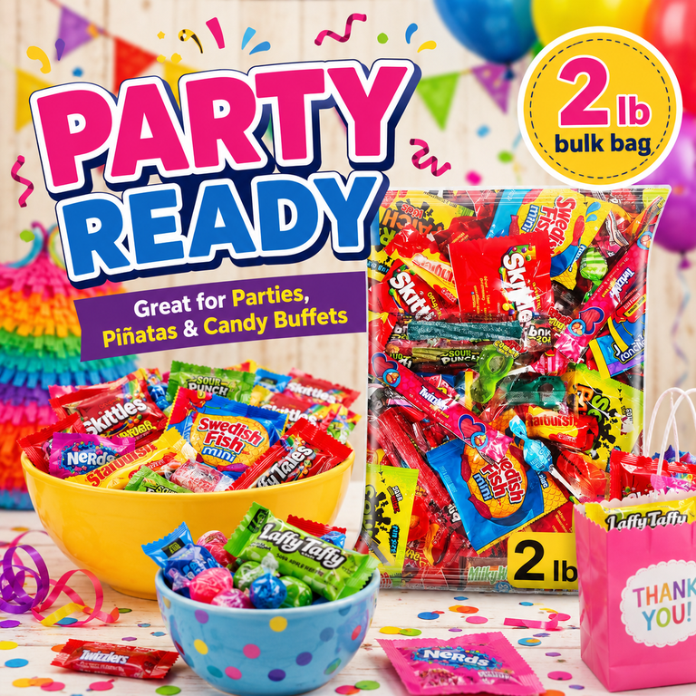 TheCandyWholesaler Assorted Candy Mix, 2 lb, Individually Wrapped