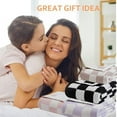 thumbnail image 4 of Checkered Blanket Throw Soft Knit Blanket with Checkerboard Grid Pattern for Couch Sofa Bed Camping Travel Gift (Black, 50"x60"), 4 of 4