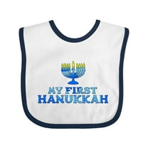 Inktastic My First Hanukkah with Menorah Boys or Girls Baby Bib