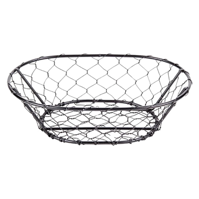Cesta de hierro para huevos, centro de mesa, frutero, encimera, cestas de almacenamiento, organizador de mesa, ambre metálica mini, Negro Gloria Cesta de almacenamiento