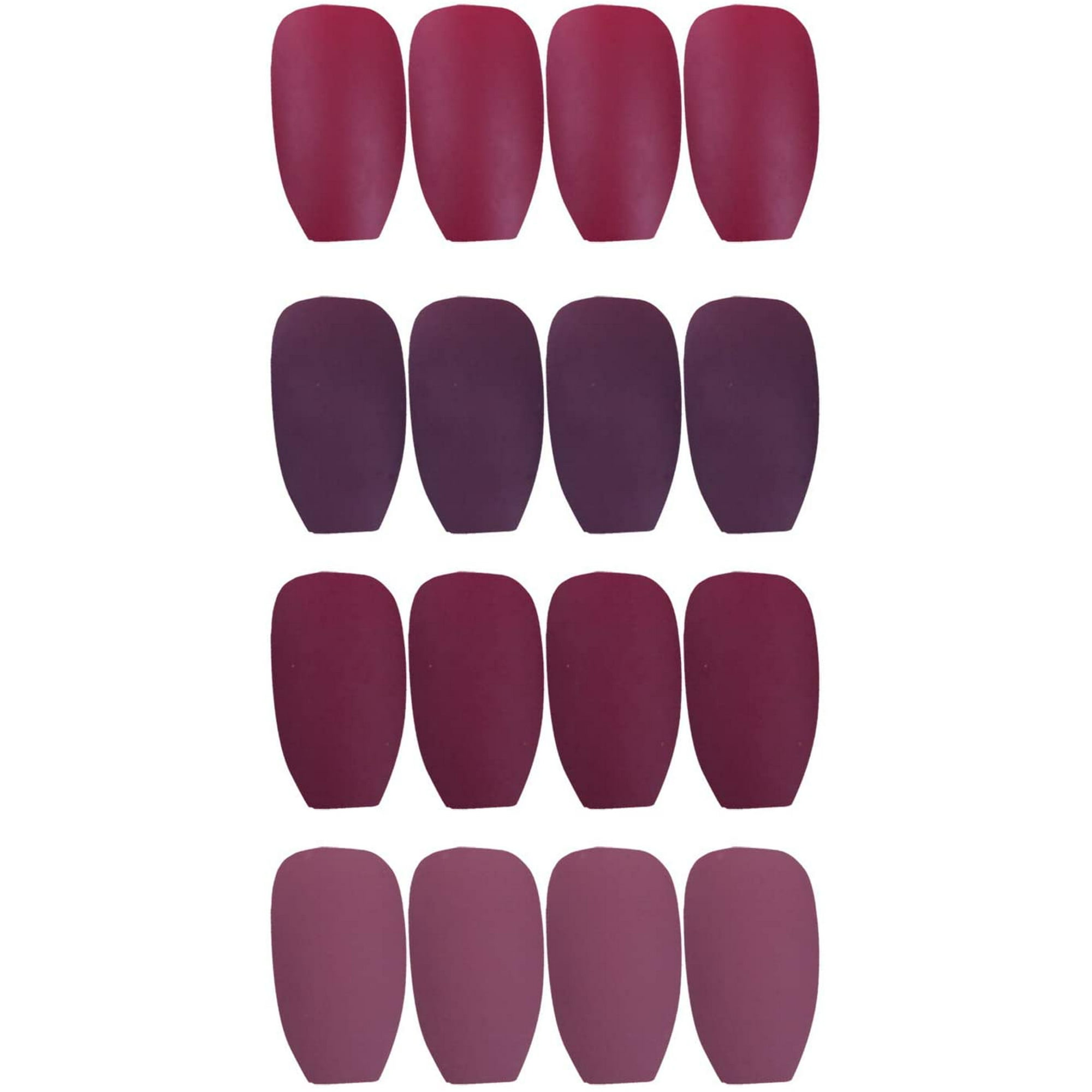 96 Pcs Colorful Fake Nails 4 Pack Coffin Ballet Purplish Red Madder Prune Mulberry Full Cover Medium Matte Artificial Acrylic Nails - Carmine Rose | Walmart Canada 96 Pcs Colorful Fake Nails 4 Pack Coffin Ballet Purplish Red Madder Prune Mulberry Full Cover Medium Matte Artificial Acrylic Nails - Carmine Rose | Walmart Canada