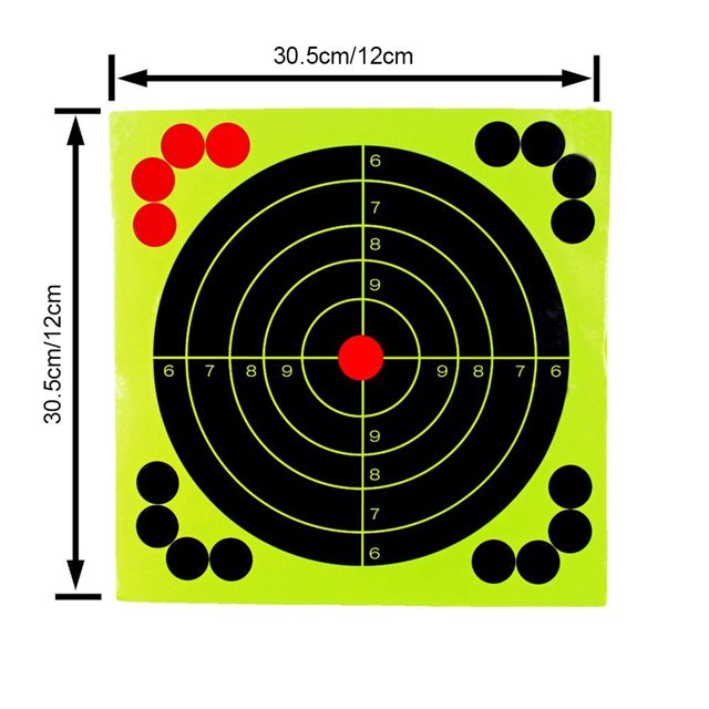 Shooting Target Paper Fluorescent Hunting Target Paper Training Sticker Sticky Shooting Practice Paper