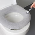 thumbnail image 6 of Toilet Mat,Universal Thick Toilet Cover Knit Handle Toilet Seat Cover Washable Home Toilet Seat, 6 of 6