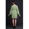 thumbnail image 6 of Bimba Green Leaves & Rose Floral Floral Print Button Down Long Sleeve Midi Dress Women Clothing-Medium, 6 of 7