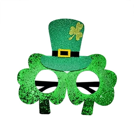 

St.Patrick s Day Irish Glasses Party Glasses Ireland Decoration Funny Green Photo Props Festival Gift