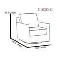 thumbnail image 3 of Southern Home Furnishings Bella Burnt Orange Swivel Glider Chair - Orange, 3 of 3