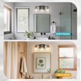 thumbnail image 3 of Luminaria de baño DORESshop de 3 luces en negro y dorado, 3 of 7