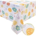 thumbnail image 3 of Easter Eggs Tablecloth,Bunny Colorful Eggs Printed Table Clothes Rectangle,Spill Proof Washable Reusable Table Cover Dining Decorative for Spring Holiday Home Party 60x102 Inch, 3 of 6