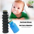 thumbnail image 6 of Rongsi Collapsible Water Bottle, Reuseable BPA Free Silicone Foldable Water Bottles for Travel Gym Camping Hiking, Portable Leak Proof Sports Water Bottle with Carabiner black, 6 of 8