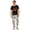 Style 99, variant on Family Matching Halloween Pajamas Set Skull Witch Hat Crew Neck Funny Pajamas Ghost Spider Web Horror Wide Leg Loungewear, Women:S