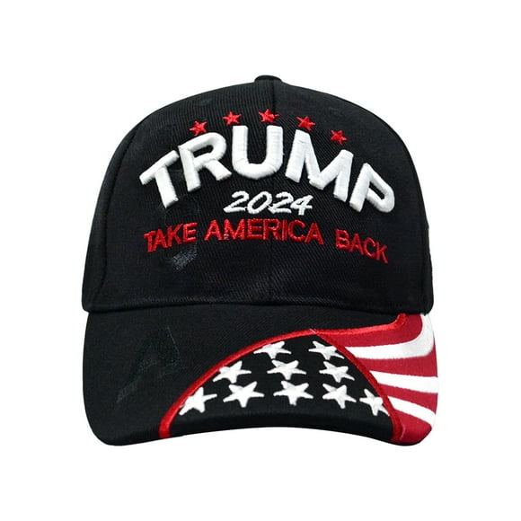 2024 Hat Donald Trump Hat Take America Back MAGA USA Embroidery Adjustable Baseball Cap President Hat Embroidered Cap LS