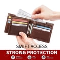 thumbnail image 7 of FALAN MULE Mens Wallet Genuine Leather RFID Blocking Large Capacity Trifold Wallet for Men with 13 Card Holders, 7 of 7