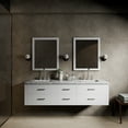 thumbnail image 2 of Castor 72 in W White Double Bath Vanity, Carrara Marble Top, and Faucet Set, 2 of 10