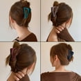 thumbnail image 4 of Hair Claw Clips French Matte Hair Claw Triangle Plastic Hair Clips for Women and Girls Thin Hair, Strong Hold for Thin Curly, 4 of 4
