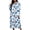 Blue, variant on SELONE Halloween Nightgowns for Women Plus Size Nightshirts Pumpkin Skeleton Long Sleeve Maxi Dress Vacation Homewear