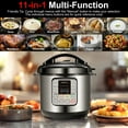thumbnail image 6 of Bluebow 6.5 Quart Electric Pressure Cooker, 11-in-1 Multi Cooker Rice Cooker Slow Cooker Sauté Steamer, Stainless Steel, 6 of 8