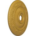 thumbnail image 3 of Ekena Millwork 24 1/4"OD x 3 7/8"ID x 2"P Logan Ceiling Medallion (Fits Canopies up to 6 1/8"), Hand-Painted Iridescent Gold, 3 of 7
