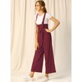 thumbnail image 2 of INSPIRE CHIC Combinaison Droite à Taille Haute avec Ceinture et Boutons pour Femmes, 2 of 6