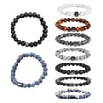 thumbnail image 2 of Magnetic Bracelet for Men - Natural Stones Handmade Bracelet with 800 Gauss Magnets, Lightweight & Stylish, Unisex Jewellery Gift, 2 of 6