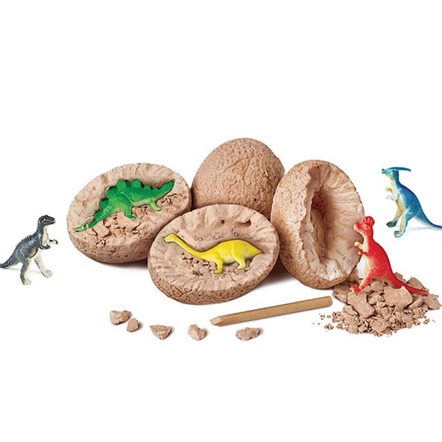Juguete rompecabezas de huevo de dinosaurio simulado para niños de Temacd, modelo educativo arqueológico, decoración del hogar, color y estilo aleatorios
