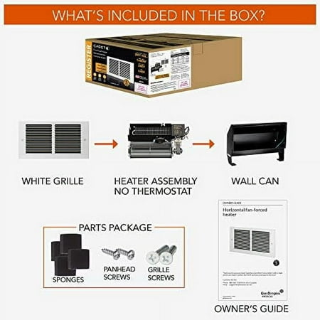 

Register Series Electric Wall Heater Complete Unit (Model: RMC202W Part: 63313) 240/208 Volt 2000/1500 Watt White